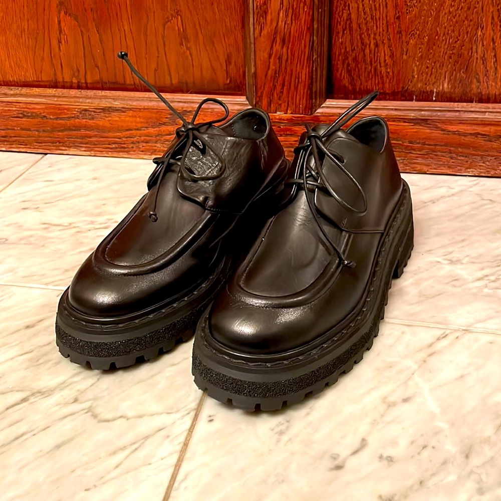 Size 39 (US Women’s 8.5) Marséll Carro Platform Derby Leather Shoes